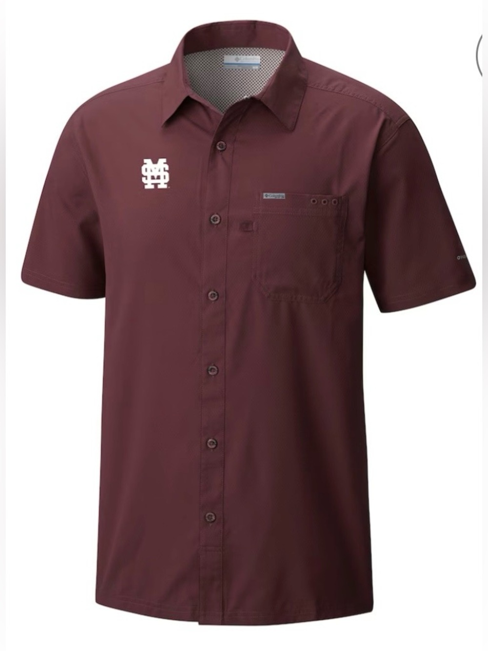 Mississippi State Bulldogs Columbia Slack Tide Omni Wick Button Up